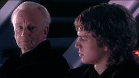 Sheev Palpatine and Anakin Skywalker in Star Wars: Revenge of the Sith